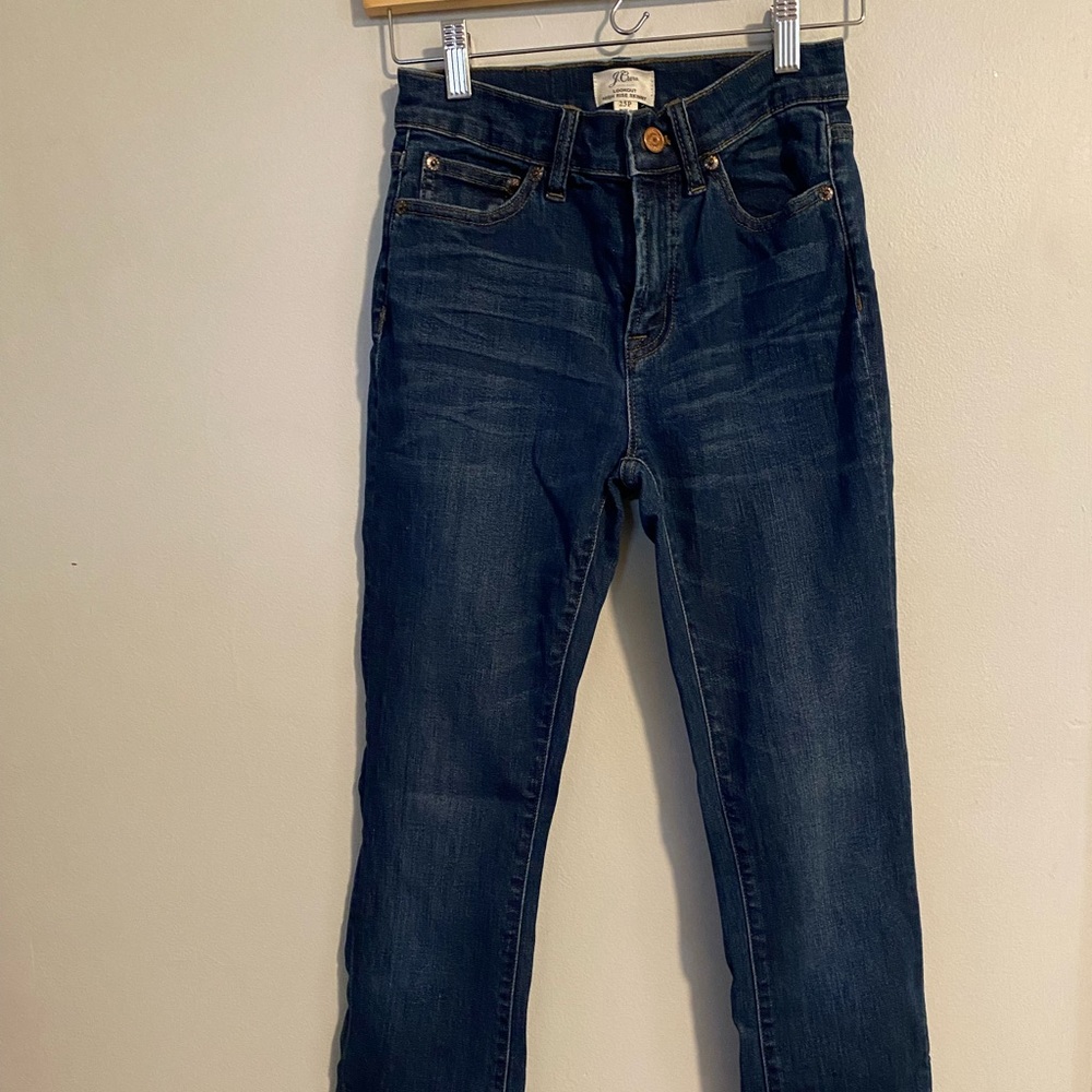 Jcrew lookout high rise skinny blue jeans